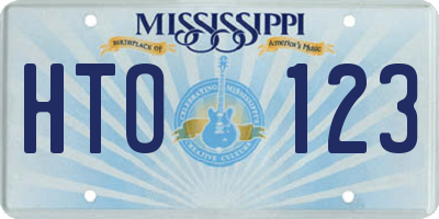 MS license plate HTO123