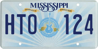 MS license plate HTO124