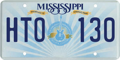 MS license plate HTO130