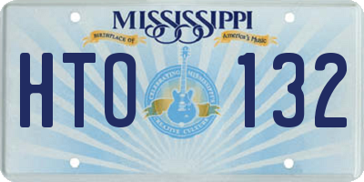 MS license plate HTO132