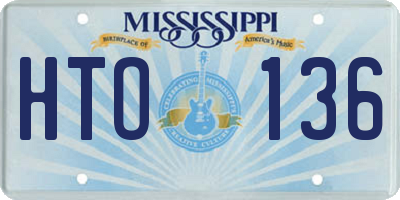 MS license plate HTO136