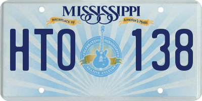 MS license plate HTO138