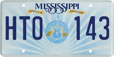 MS license plate HTO143