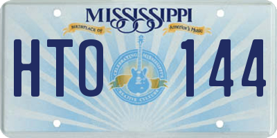 MS license plate HTO144