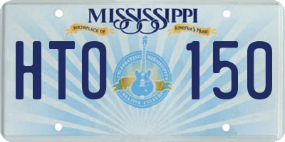 MS license plate HTO150