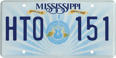 MS license plate HTO151