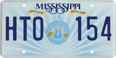MS license plate HTO154