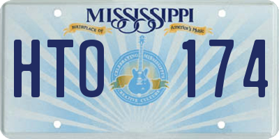 MS license plate HTO174