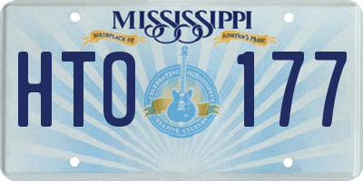 MS license plate HTO177
