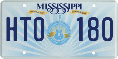 MS license plate HTO180