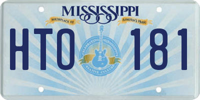 MS license plate HTO181