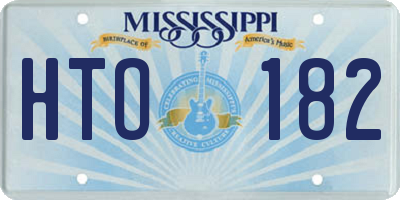 MS license plate HTO182