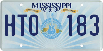 MS license plate HTO183