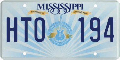 MS license plate HTO194