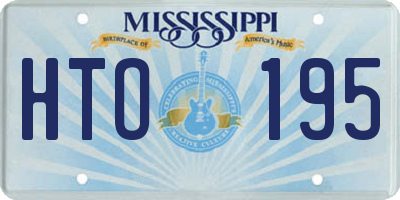 MS license plate HTO195