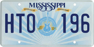 MS license plate HTO196