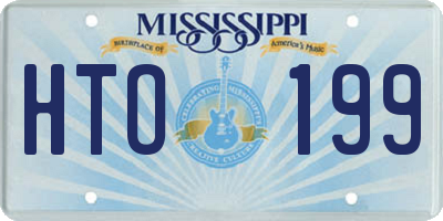 MS license plate HTO199