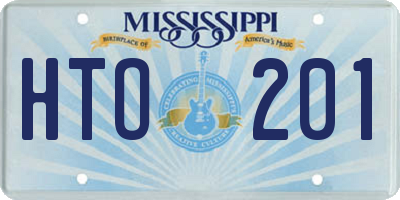 MS license plate HTO201