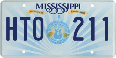 MS license plate HTO211