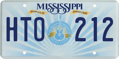 MS license plate HTO212