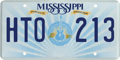 MS license plate HTO213