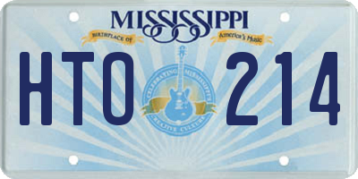 MS license plate HTO214