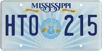 MS license plate HTO215