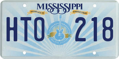 MS license plate HTO218