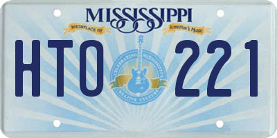 MS license plate HTO221