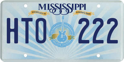 MS license plate HTO222