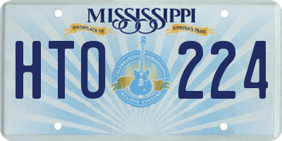 MS license plate HTO224