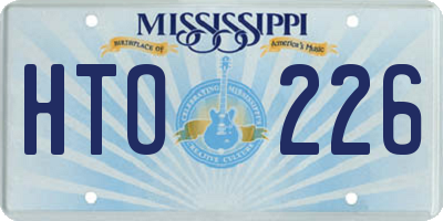 MS license plate HTO226