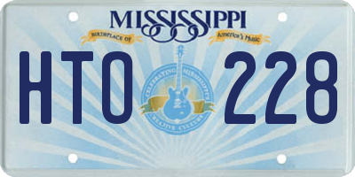 MS license plate HTO228