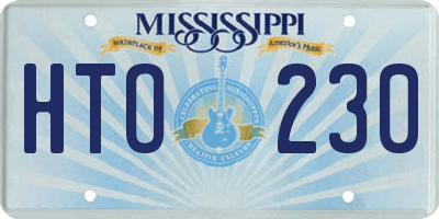 MS license plate HTO230