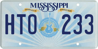 MS license plate HTO233