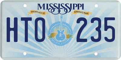 MS license plate HTO235