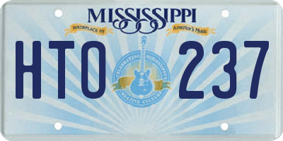 MS license plate HTO237