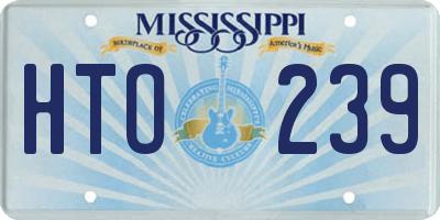 MS license plate HTO239
