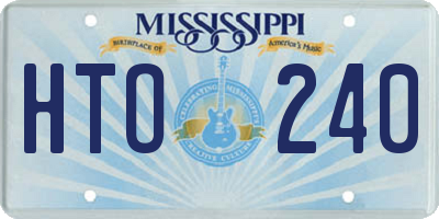 MS license plate HTO240