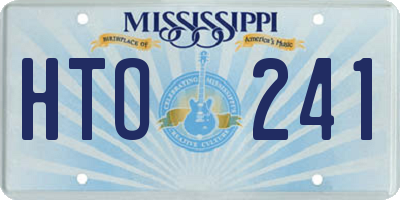 MS license plate HTO241
