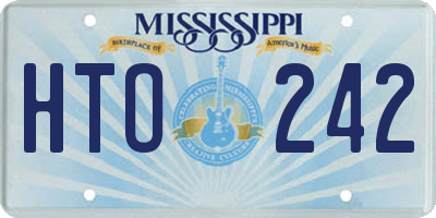 MS license plate HTO242