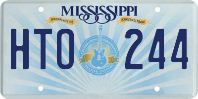 MS license plate HTO244