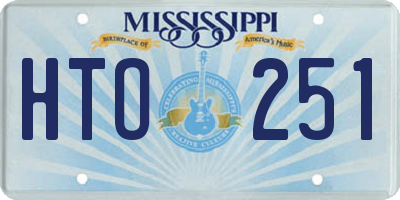MS license plate HTO251