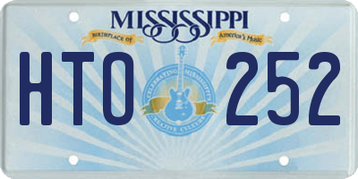 MS license plate HTO252