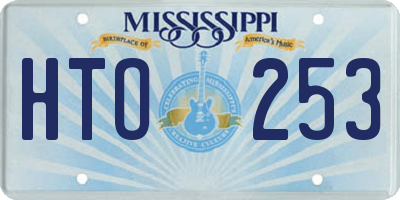 MS license plate HTO253