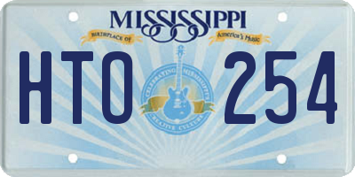 MS license plate HTO254