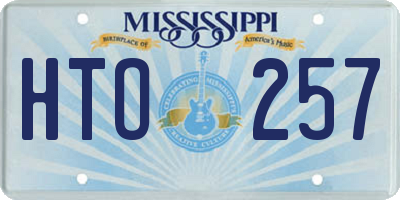 MS license plate HTO257