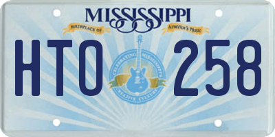 MS license plate HTO258