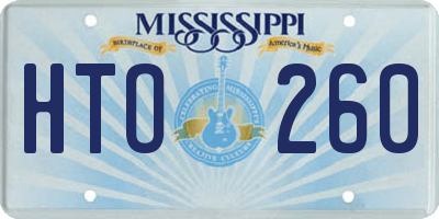 MS license plate HTO260