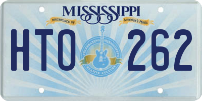 MS license plate HTO262